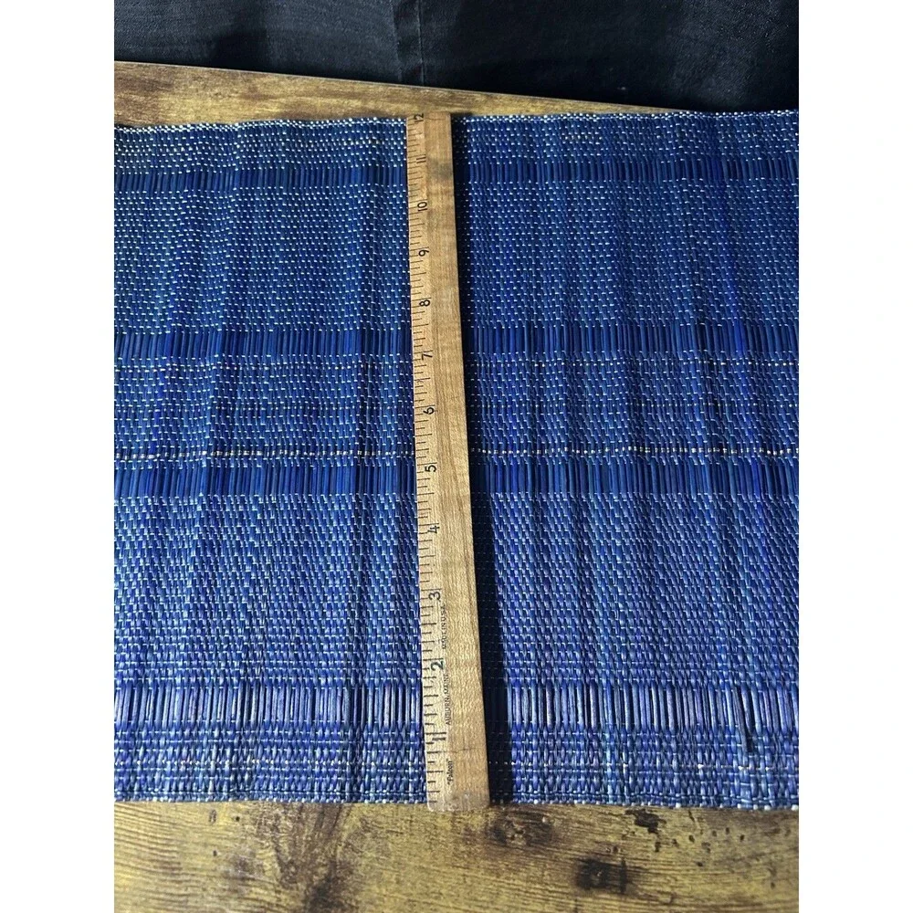 Vtg Norleans Woven Grass Placemats Tiki Bar Decor Set of 4 Blue & 4 Multicolored